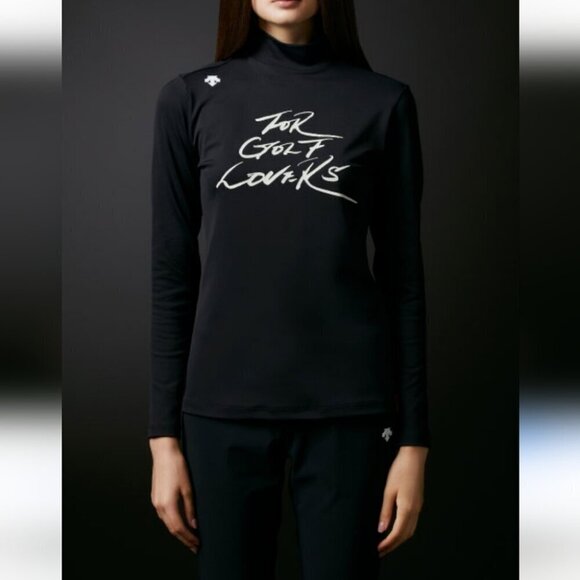DESCENTE | Golf lovers tee shirt top graphic black sz XXS - Picture 3 of 7